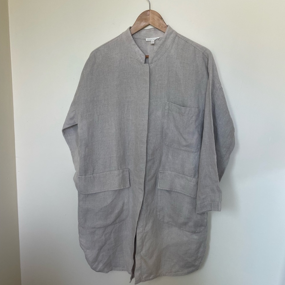 Eileen Fisher linen coat jacket